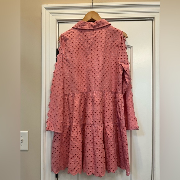 NWT ANTONIO MELANI Patricia Eyelet Pink Dress - Picture 5 of 12